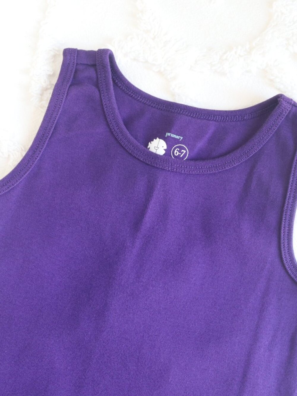 Primary| NWOT Sleeveless Cotton Fitted Tank Top Purple Undershirt Size Small 6-7 - Picture 2 of 6